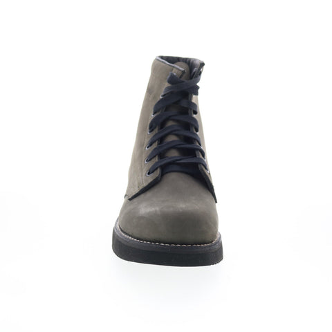 Broken Homme James Boot FB12002 Mens Green Suede Lace Up Casual Dress Boots