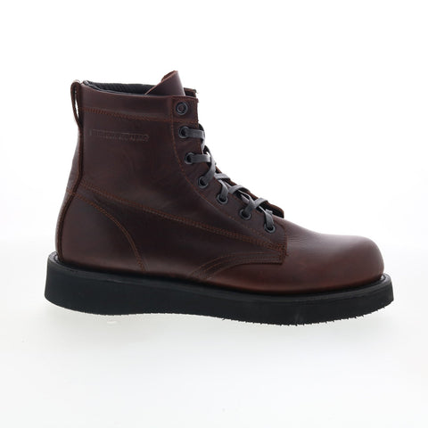 Broken Homme James Boot FB12002 Mens Burgundy Leather Casual Dress Boots