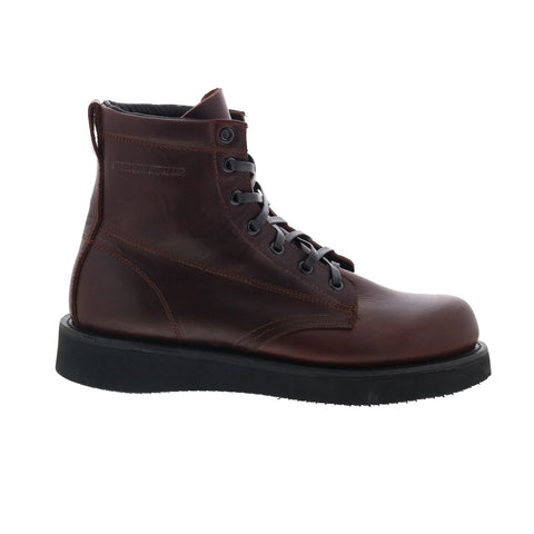 Broken Homme James Boot FB12002 Mens Burgundy Leather Casual Dress Boots