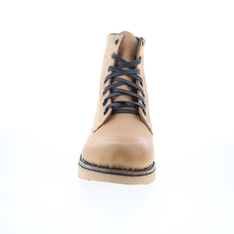 Broken Homme James Boot FB12002 Mens Beige Leather Casual Dress Boots