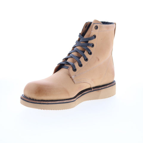 Broken Homme James Boot FB12002 Mens Beige Leather Casual Dress Boots