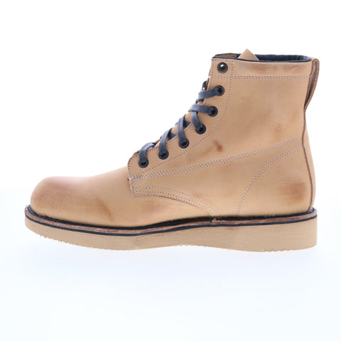 Broken Homme James Boot FB12002 Mens Beige Leather Casual Dress Boots