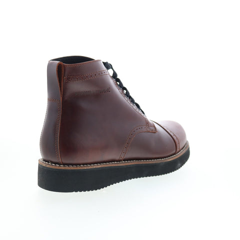 Broken Homme Aaron FB14021 Mens Brown Leather Lace Up Casual Dress Boots