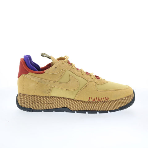 Nike Air Force 1 Wild FB2348-700 Mens Brown Suede Lifestyle Sneakers Shoes
