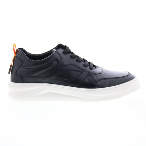 French Connection Zeke FC7220L Mens Black Leather Lifestyle Sneakers Shoes