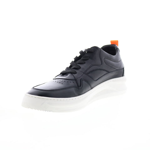 French Connection Zeke FC7220L Mens Black Leather Lifestyle Sneakers Shoes