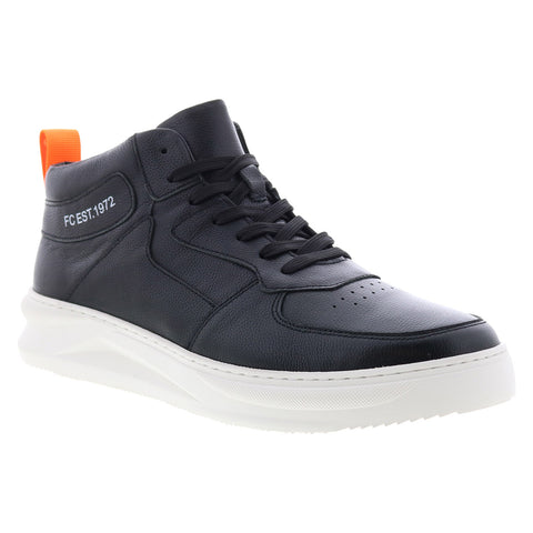 French Connection Chrisley FC7221H Mens Black Leather Lifestyle Sneakers Shoes
