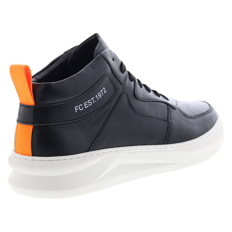 French Connection Chrisley FC7221H Mens Black Leather Lifestyle Sneakers Shoes