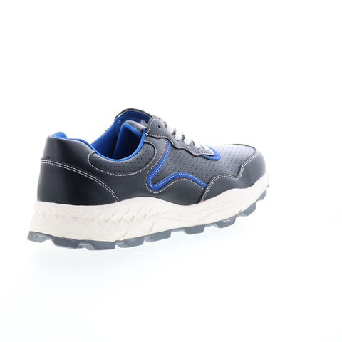 French Connection Petta FC7227L Mens Black Leather Lifestyle Sneakers Shoes