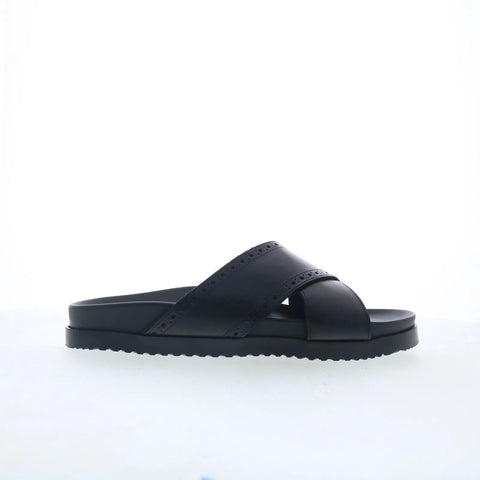 Bruno Magli Federico BM5FEDA0 Mens Black Leather Slides Sandals Shoes