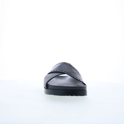 Bruno Magli Federico BM5FEDA0 Mens Black Leather Slides Sandals Shoes