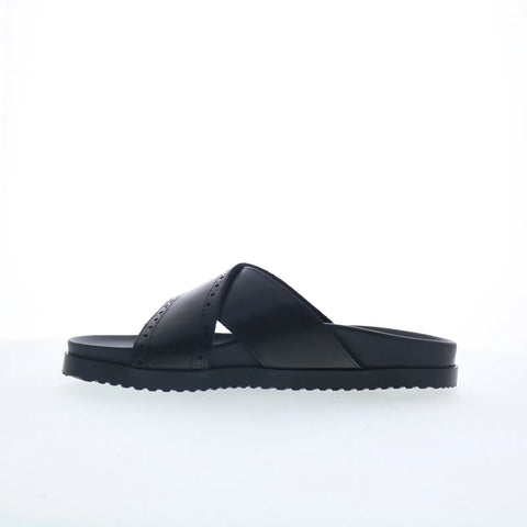 Bruno Magli Federico BM5FEDA0 Mens Black Leather Slides Sandals Shoes