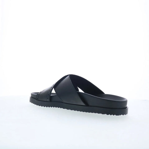 Bruno Magli Federico BM5FEDA0 Mens Black Leather Slides Sandals Shoes