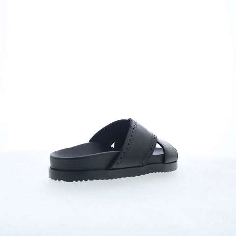 Bruno Magli Federico BM5FEDA0 Mens Black Leather Slides Sandals Shoes
