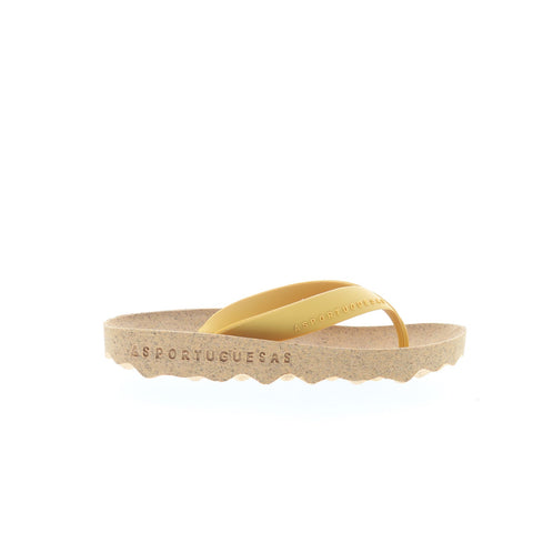 Asportuguesas Feel FEEL075ASP-005 Womens Yellow Flip-Flops Sandals Shoes