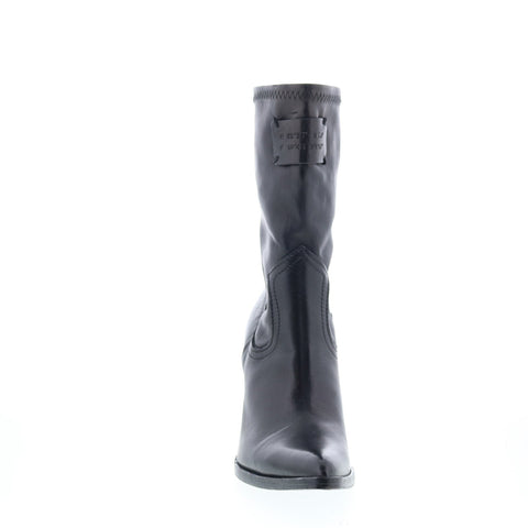 A.S. 98 Felicia Womens Black Leather Zipper Ankle & Booties Boots