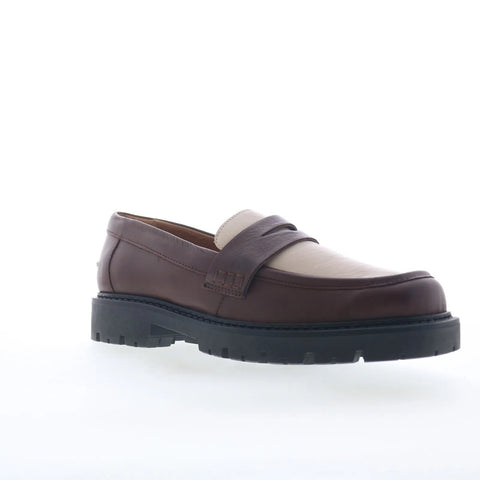 Miz Mooz Felina Womens Brown Leather Slip On Loafer Flats Shoes