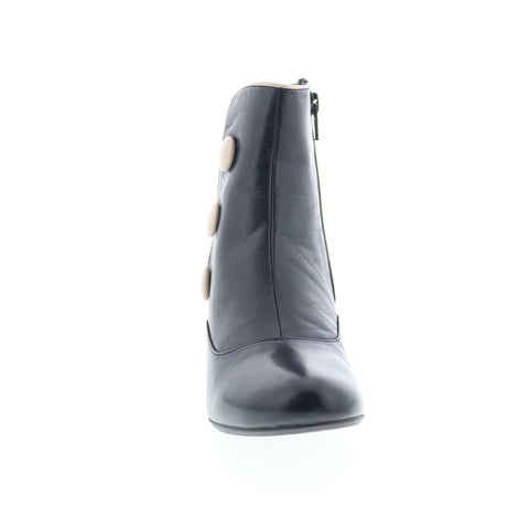 Miz Mooz Ferry Womens Black Leather Zipper Ankle & Booties Boots