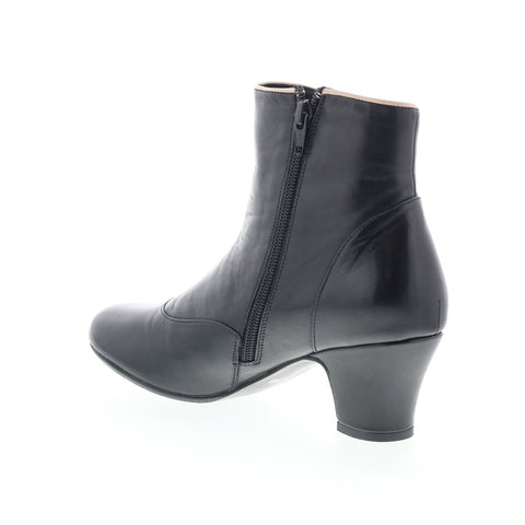 Miz Mooz Ferry Womens Black Leather Zipper Ankle & Booties Boots