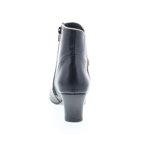 Miz Mooz Ferry Womens Black Leather Zipper Ankle & Booties Boots