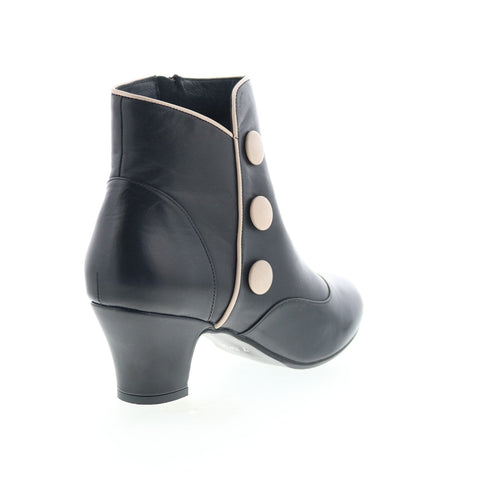 Miz Mooz Ferry Womens Black Leather Zipper Ankle & Booties Boots