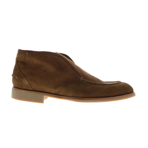 Di Bianco Fidenza Suede Mens Brown Suede Slip On Ankle Boots