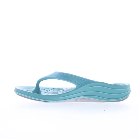 Aetrex Fiji L7003W05 Womens Blue Synthetic Slip On Flip-Flops Sandals Shoes