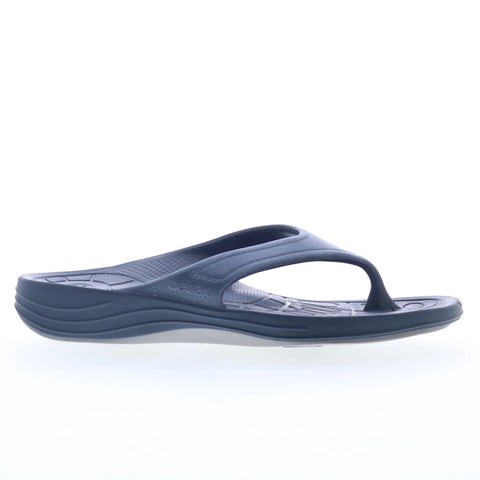 Aetrex Fiji L7005W11 Womens Blue Synthetic Slip On Flip-Flops Sandals Shoes