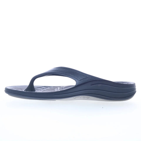 Aetrex Fiji L7005W11 Womens Blue Synthetic Slip On Flip-Flops Sandals Shoes