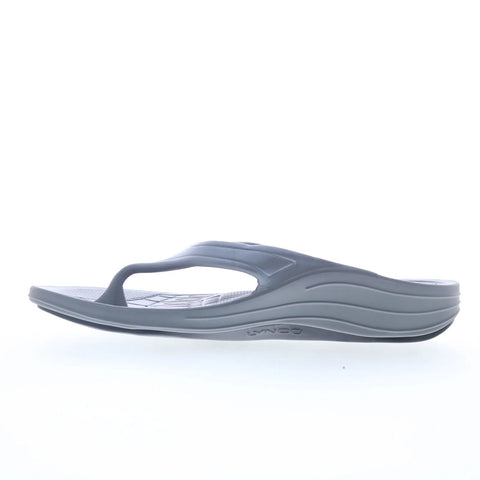 Aetrex Fiji L7006W10 Womens Gray Synthetic Slip On Flip-Flops Sandals Shoes