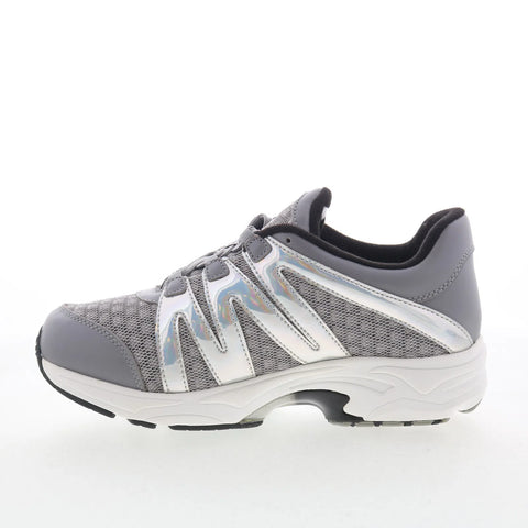 Drew Fire 19170-43 Womens Gray Wide Leather Lace Up Lifestyle Sneakers Shoes