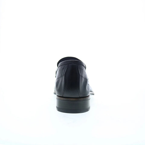 Di Bianco Firenze Gallizia Mens Black Leather Loafers & Slip Ons Penny Shoes