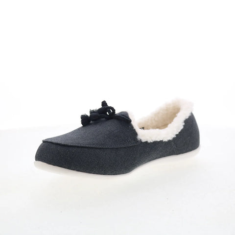 Spenco Fireside Slipper Womens Black Slip On Loafer Slippers Shoes