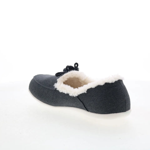 Spenco Fireside Slipper Womens Black Slip On Loafer Slippers Shoes