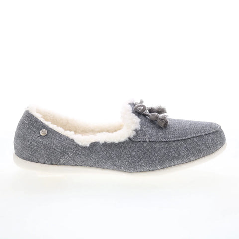 Spenco Fireside Slipper SP1050GRY Womens Gray Mesh Loafer Slippers Shoes