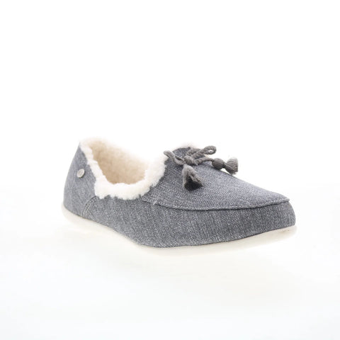 Spenco Fireside Slipper SP1050GRY Womens Gray Mesh Loafer Slippers Shoes