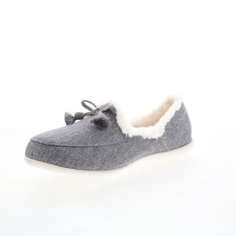 Spenco Fireside Slipper SP1050GRY Womens Gray Mesh Loafer Slippers Shoes