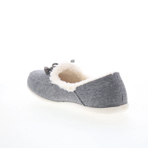 Spenco Fireside Slipper SP1050GRY Womens Gray Mesh Loafer Slippers Shoes