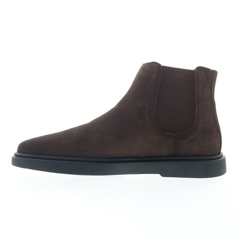 Studio Belvedere Fiume Mens Brown Nubuck Slip On Chelsea Boots