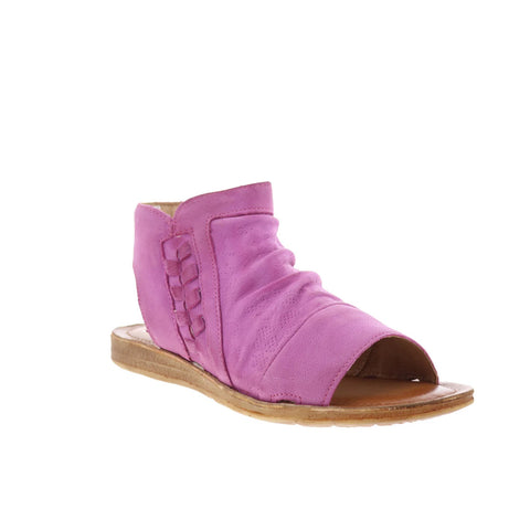 Miz Mooz Flaire Womens Purple Leather Zipper Strap Sandals Shoes