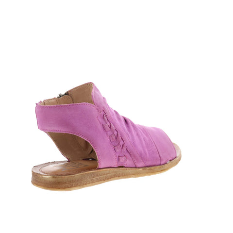 Miz Mooz Flaire Womens Purple Leather Zipper Strap Sandals Shoes