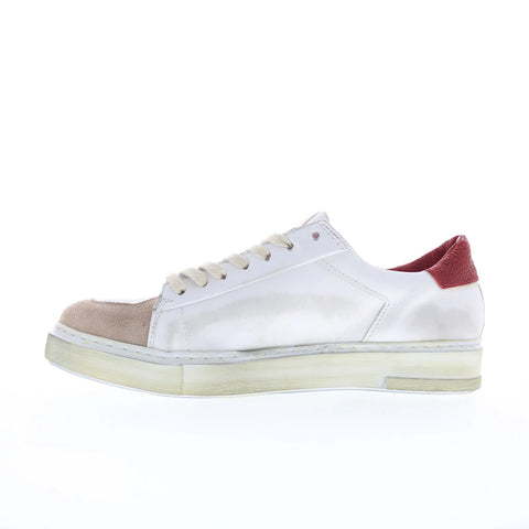 A.S. 98 Flanch Mens White Leather Lace Up Lifestyle Sneakers Shoes