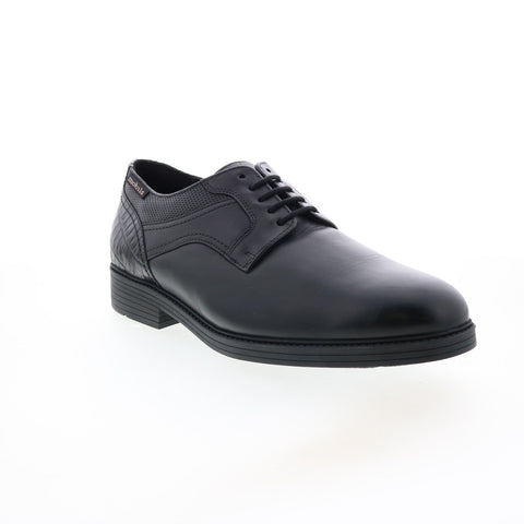 Mephisto Flavien Mens Black Leather Oxfords & Lace Ups Plain Toe Shoes