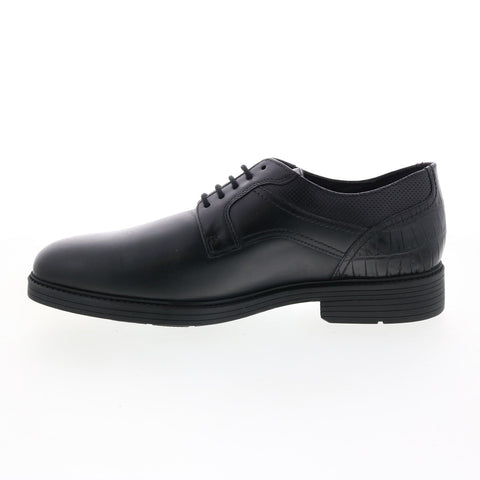 Mephisto Flavien Mens Black Leather Oxfords & Lace Ups Plain Toe Shoes