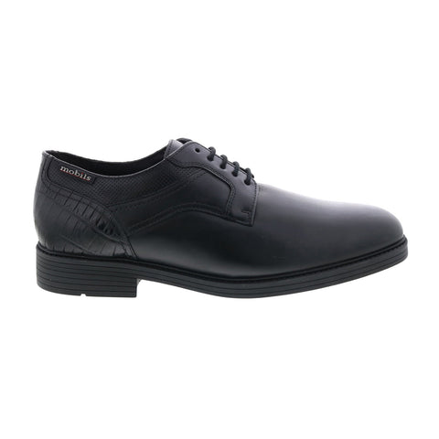 Mephisto Flavien Mens Black Leather Oxfords & Lace Ups Plain Toe Shoes