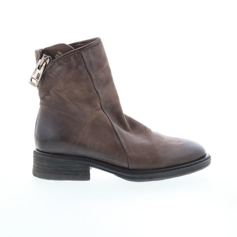 A.S. 98 Fleetwood Womens Brown Leather Zipper Ankle & Booties Boots