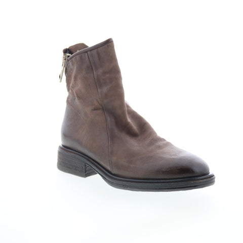 A.S. 98 Fleetwood Womens Brown Leather Zipper Ankle & Booties Boots