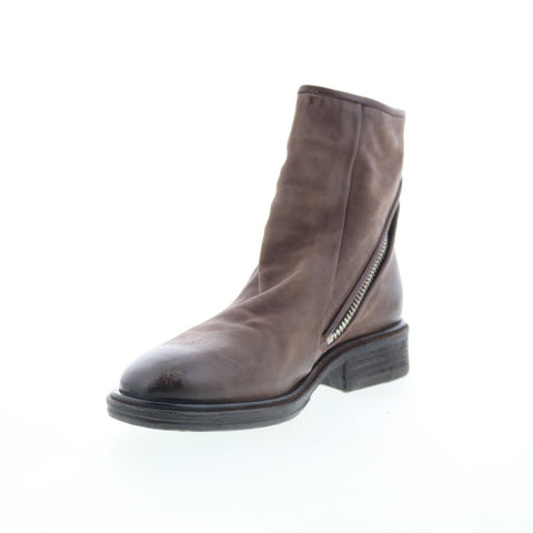 A.S. 98 Fleetwood Womens Brown Leather Zipper Ankle & Booties Boots