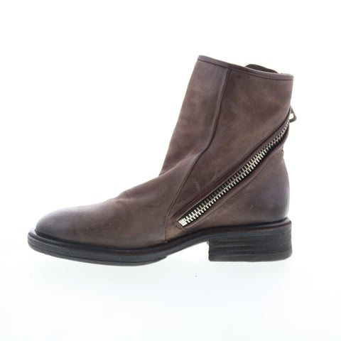 A.S. 98 Fleetwood Womens Brown Leather Zipper Ankle & Booties Boots