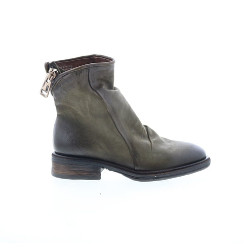 A.S. 98 Fleetwood Womens Green Leather Zipper Casual Dress Boots